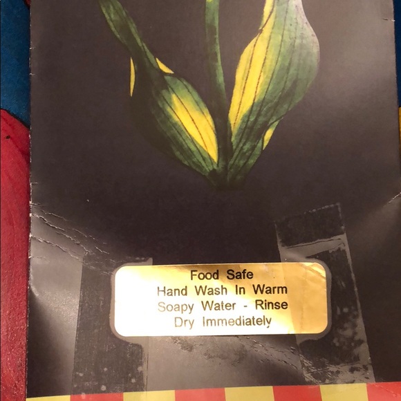 Janis Childs Hand painted Wooden Bowl. ~12” - Picture 4 of 6